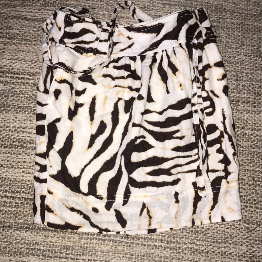 Animal print workwear skirt
